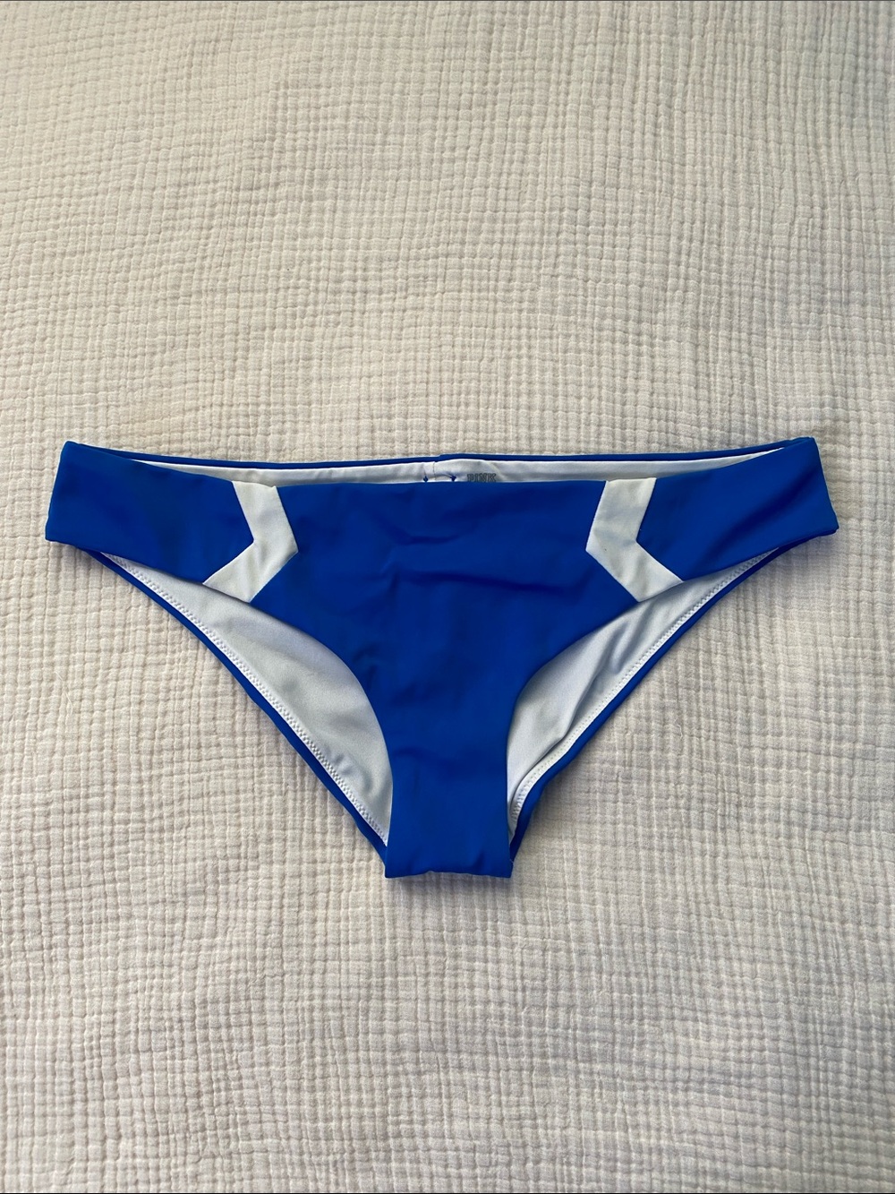 PINK Victoria's Secret Royal Blue Bikini Bottom with White Accents